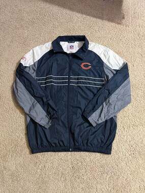 Vintage Chicago Bears NFL x Sports Illustrated Colorblock Full-Zip Windbreaker J